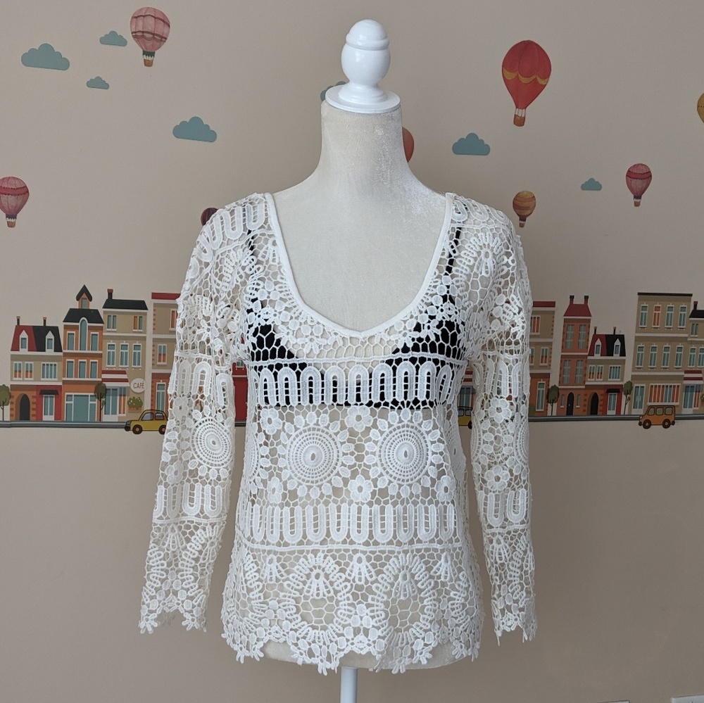 Crochet Longsleeves Top